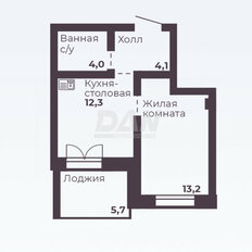 Квартира 33,6 м², 1-комнатная - изображение 2