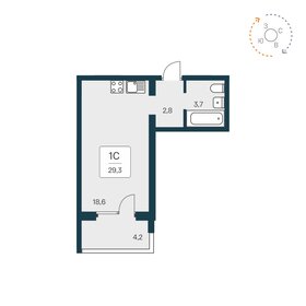 29,3 м², квартира-студия 3 100 000 ₽ - изображение 31