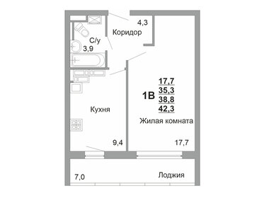 41 м², 1-комнатная квартира 5 580 000 ₽ - изображение 71