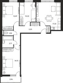 68,2 м², квартира-студия 9 550 000 ₽ - изображение 97