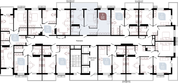 63,5 м², 2-комнатная квартира 6 500 000 ₽ - изображение 51