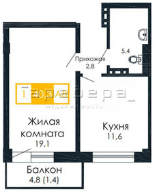 Квартира 40 м², 1-комнатная - изображение 1