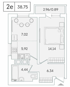 Квартира 38,8 м², 1-комнатная - изображение 1