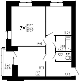 57,2 м², 2-комнатная квартира 10 750 000 ₽ - изображение 38