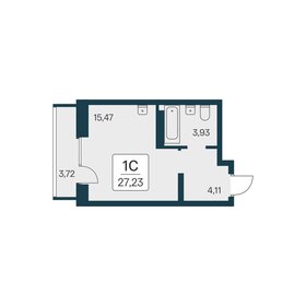 Квартира 27,2 м², студия - изображение 1