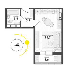 25,8 м², квартира-студия 4 000 000 ₽ - изображение 39