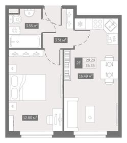 37,2 м², 1-комнатные апартаменты 5 791 797 ₽ - изображение 16