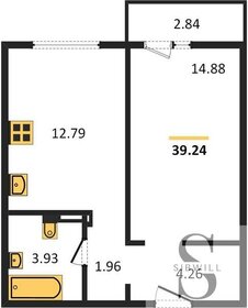 39,2 м², 1-комнатная квартира 4 448 929 ₽ - изображение 4
