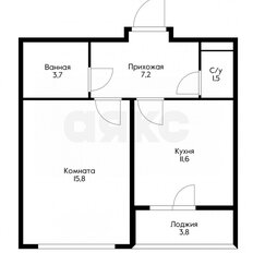 Квартира 41,7 м², 1-комнатная - изображение 4