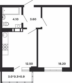 39,5 м², 1-комнатная квартира 5 150 000 ₽ - изображение 56