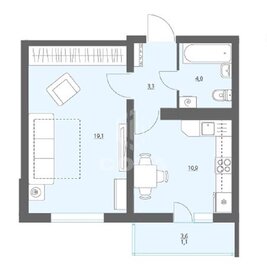 Квартира 37,2 м², 1-комнатная - изображение 1