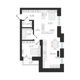 50,7 м², 2-комнатная квартира 7 400 000 ₽ - изображение 104