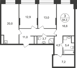 104,1 м², 4-комнатная квартира 21 724 422 ₽ - изображение 14