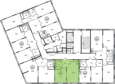 40,8 м², 1-комнатная квартира 11 420 676 ₽ - изображение 78