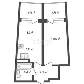 Квартира 44,8 м², 1-комнатные - изображение 1