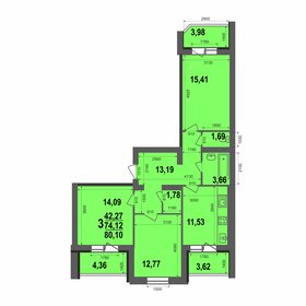 54,5 м², 3-комнатная квартира 960 000 ₽ - изображение 24