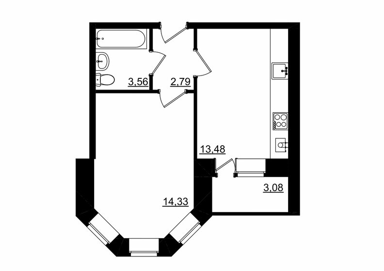 35,7 м², 1-комнатная квартира 3 105 900 ₽ - изображение 1