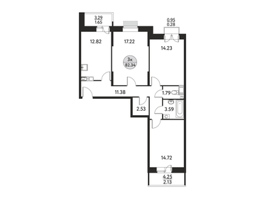 86,4 м², 3-комнатная квартира 9 200 000 ₽ - изображение 54