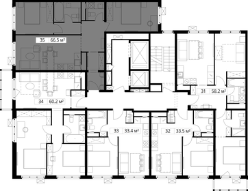 Квартира 66,5 м², 2-комнатная - изображение 3