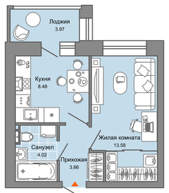 22,7 м², квартира-студия 3 150 000 ₽ - изображение 106