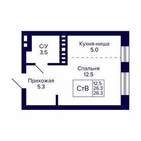 26,3 м², квартира-студия 3 620 000 ₽ - изображение 9