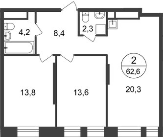 21,1 м², квартира-студия 4 515 400 ₽ - изображение 26