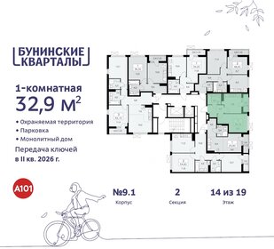 Квартира 32,9 м², 1-комнатная - изображение 2