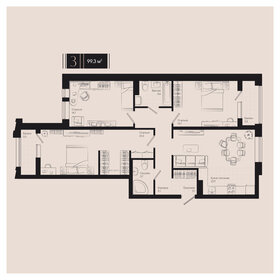 99,3 м², 3-комнатная квартира 14 805 630 ₽ - изображение 7