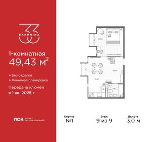 49,1 м², 1-комнатная квартира 23 577 600 ₽ - изображение 14