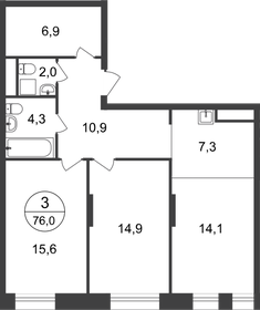 82,1 м², 3-комнатная квартира 17 600 000 ₽ - изображение 142