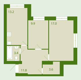 45,3 м², 2-комнатная квартира 3 390 000 ₽ - изображение 13