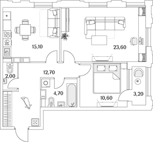 73,2 м², 3-комнатная квартира 10 800 000 ₽ - изображение 128