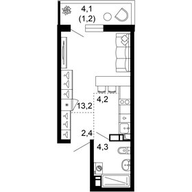 25,5 м², 1-комнатная квартира 8 500 000 ₽ - изображение 59