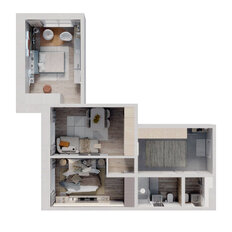 Квартира 66,9 м², 2-комнатная - изображение 2