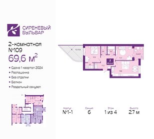 74,3 м², 2-комнатная квартира 8 916 000 ₽ - изображение 16