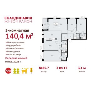 139,9 м², 5-комнатная квартира 29 891 862 ₽ - изображение 6