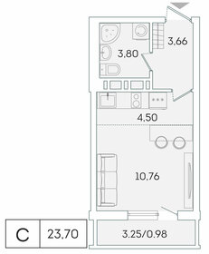 23,7 м², квартира-студия 3 922 906 ₽ - изображение 32