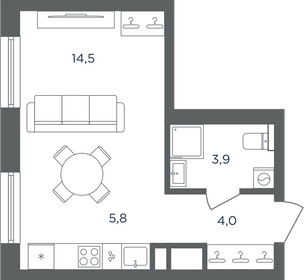 Квартира 28,2 м², 1-комнатная - изображение 1