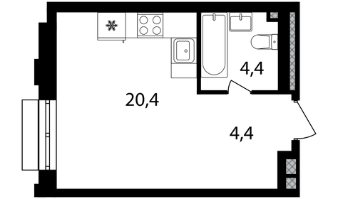 14,5 м², квартира-студия 6 017 500 ₽ - изображение 113
