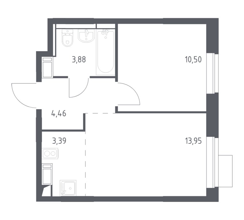 Варианты планировок ЖК «Пятницкие Луга» - планировка 10