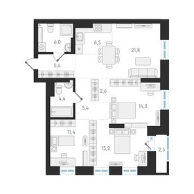 Квартира 93 м², 4-комнатная - изображение 1