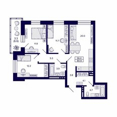 Квартира 80,9 м², 3-комнатная - изображение 2