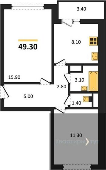 54,4 м², 2-комнатная квартира 4 590 000 ₽ - изображение 83