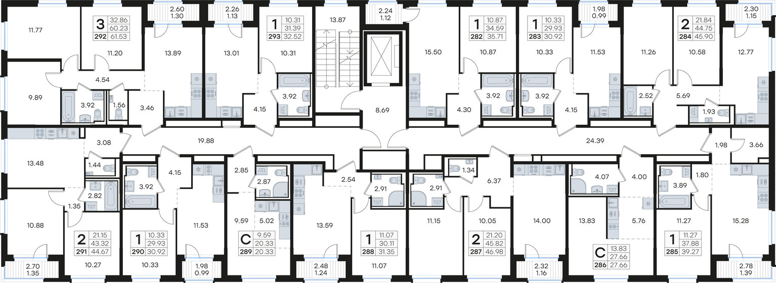 29,3 м², 1-комнатная квартира 3 400 000 ₽ - изображение 76