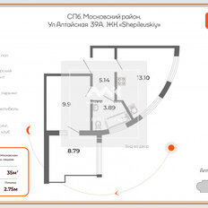Квартира 35 м², 1-комнатная - изображение 2