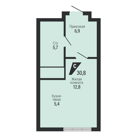 Квартира 30,8 м², 1-комнатная - изображение 2