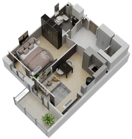Квартира 41,5 м², студия - изображение 2