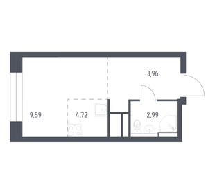 Квартира 21 м², студия - изображение 1
