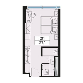 Квартира 27,1 м², студия - изображение 1