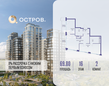 Квартира 69,8 м², 2-комнатная - изображение 1